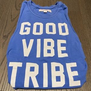Bright blue spiritual gangster tank